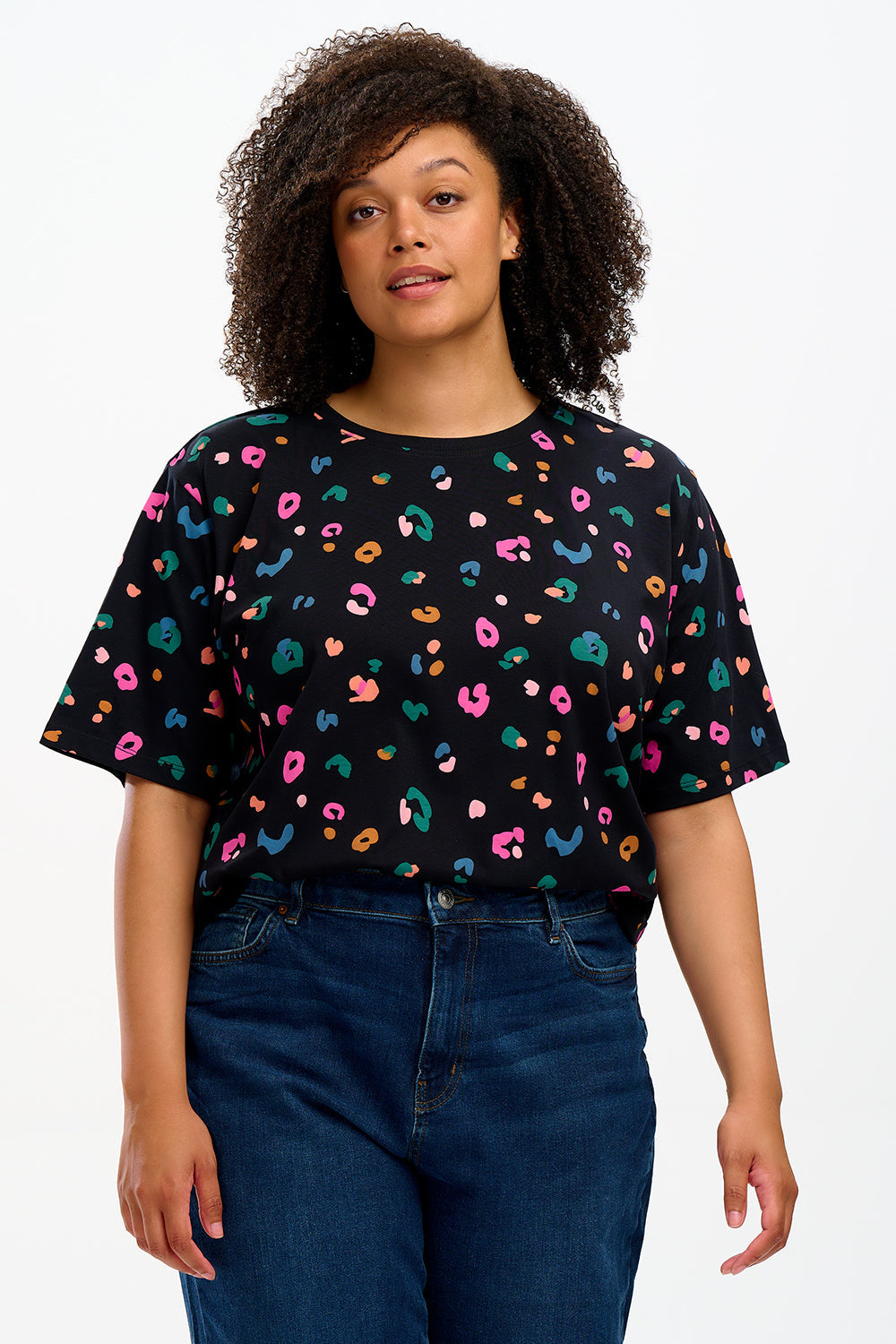 Kinsley T-Shirt - Black, Leopard