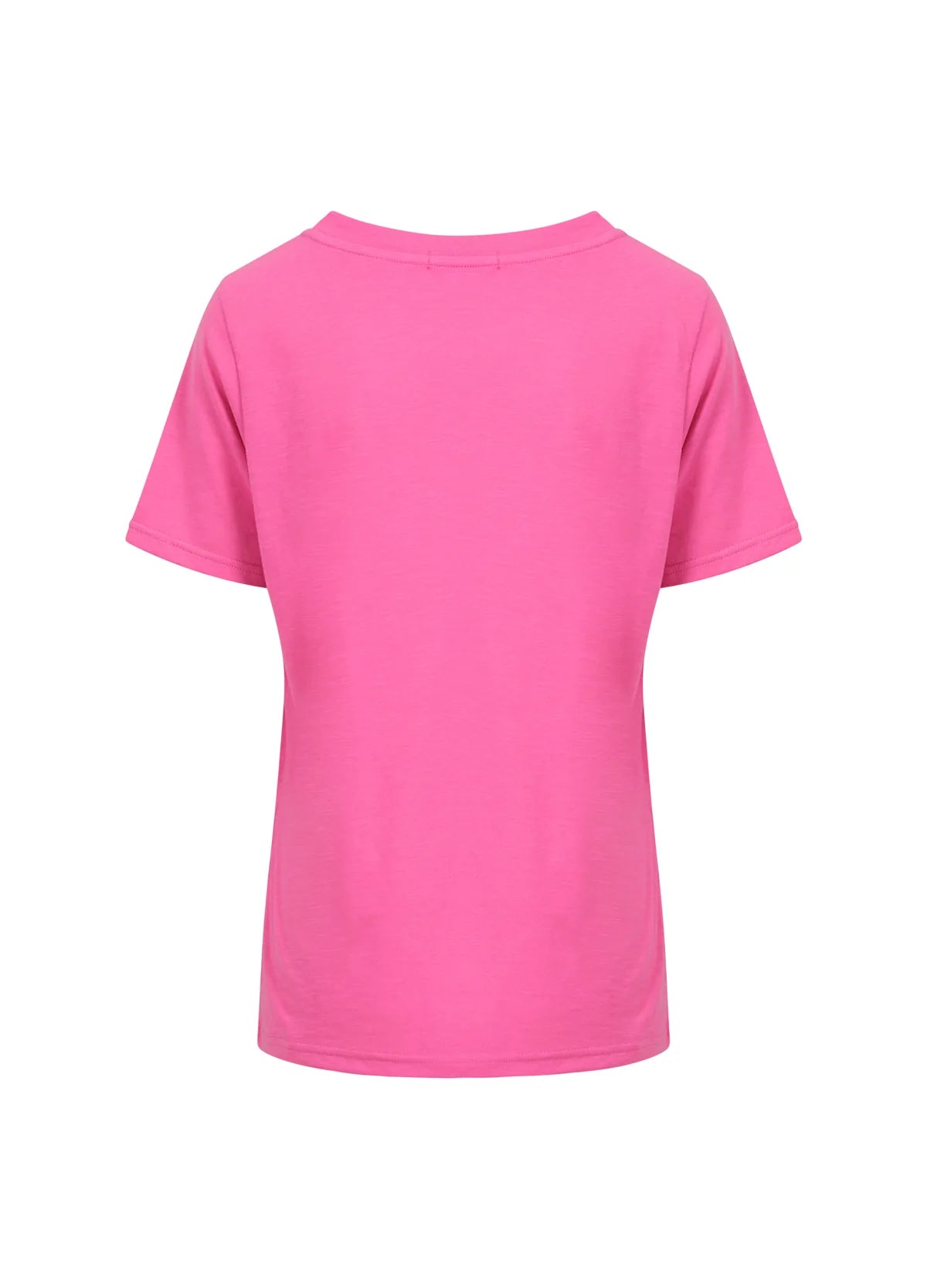 T-shirt With Pleats - Diva Pink