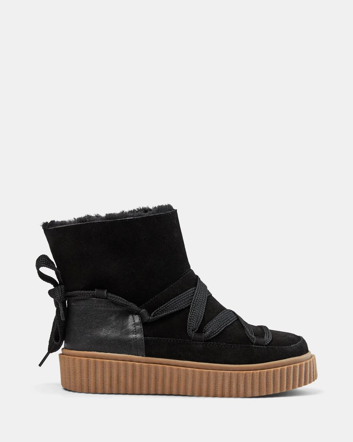 Black suede boots