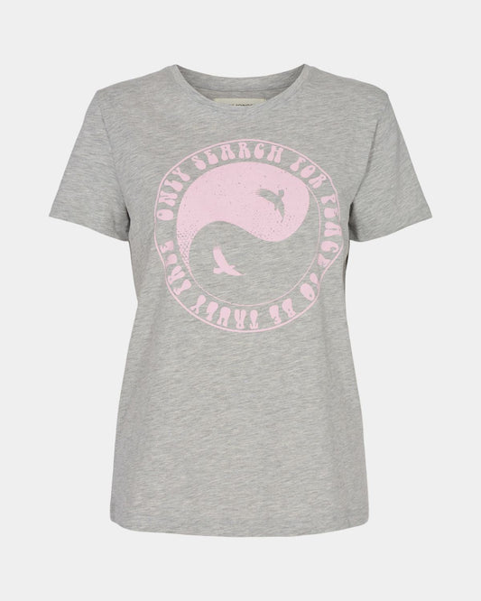 Grey Melange Peace T-Shirt
