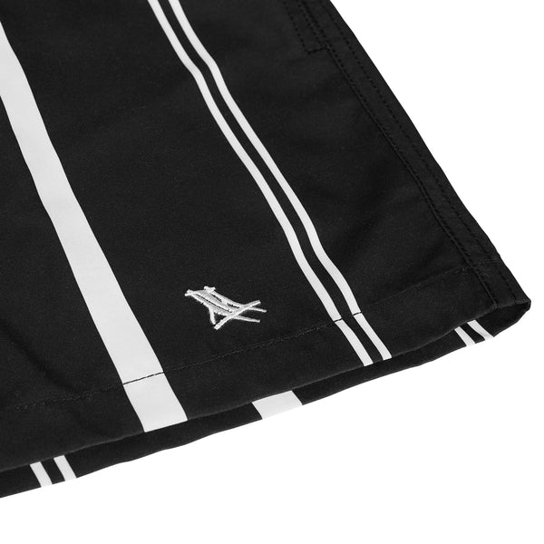 Stripe Swim Shorts - Pinstripe Black
