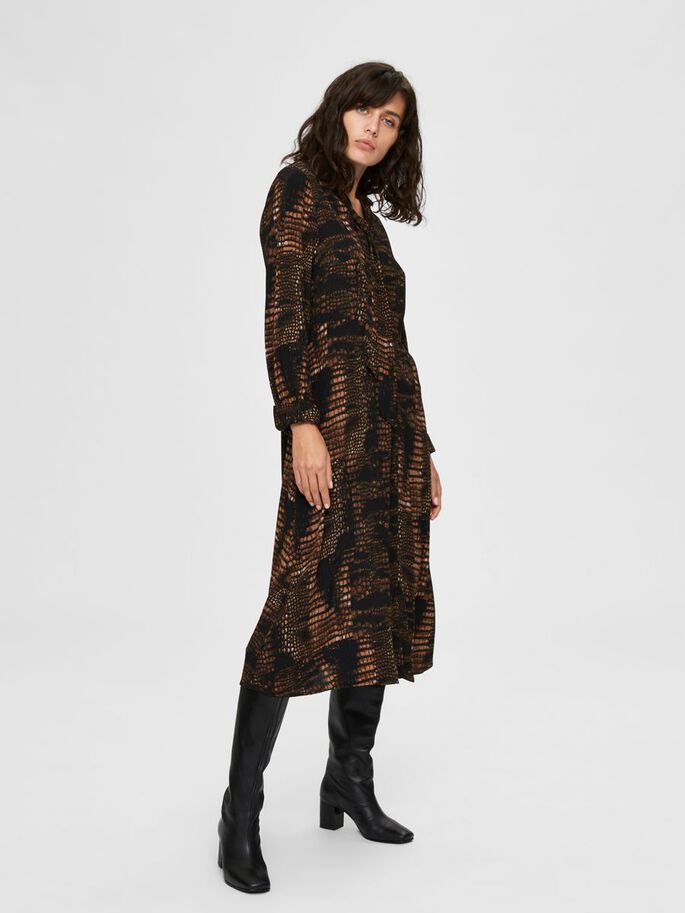 printed midi dress