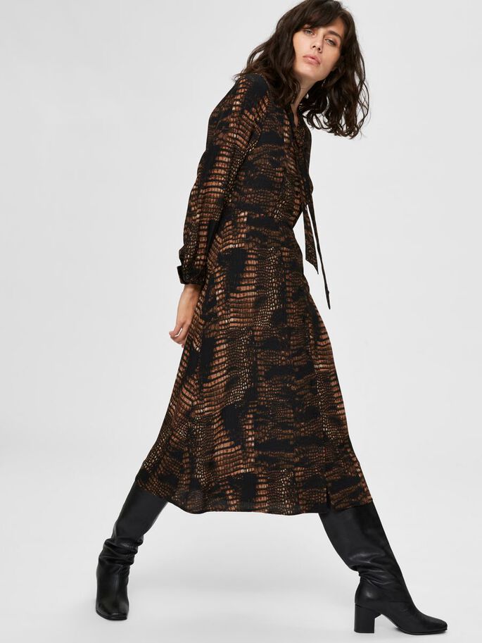 printed midi dress