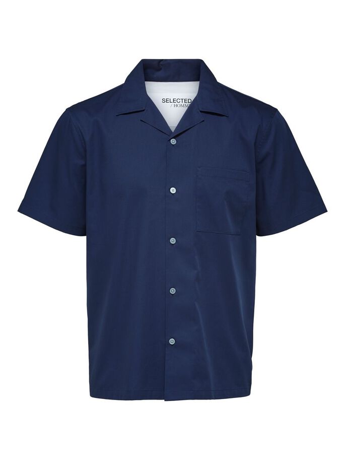 relaxed fit resort shirt - peacoat