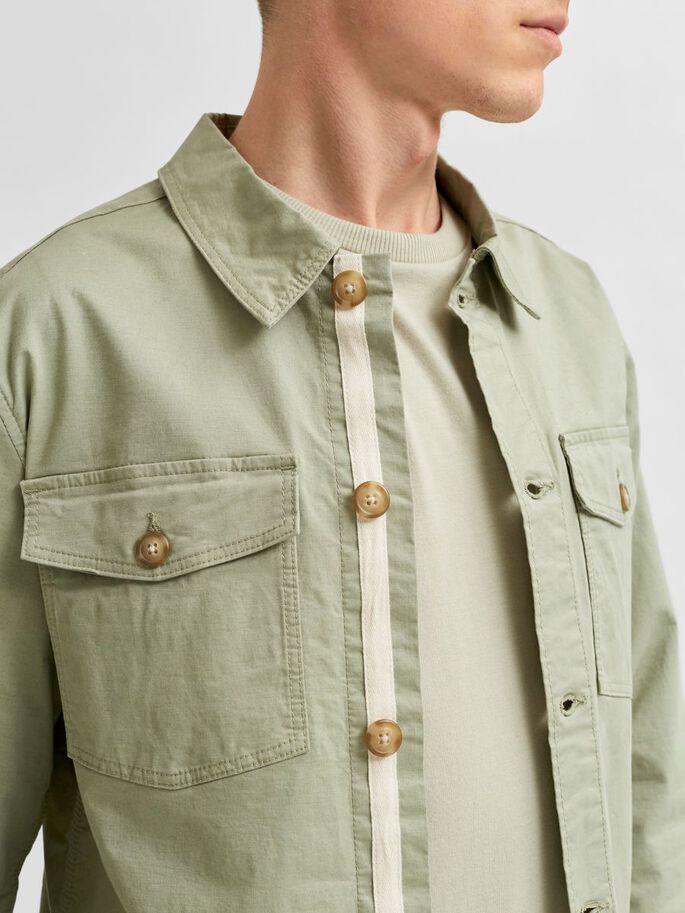 linen organic cotton shirt jacket