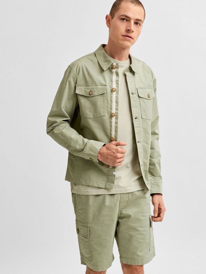 linen organic cotton shirt jacket