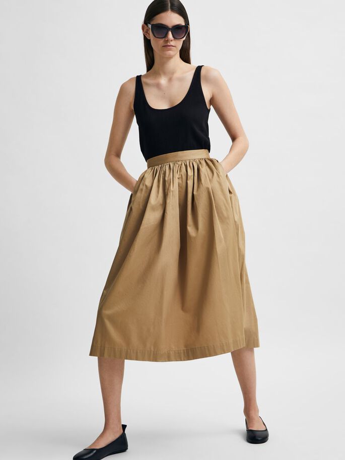 MID WAIST ORGANIC COTTON SKIRT