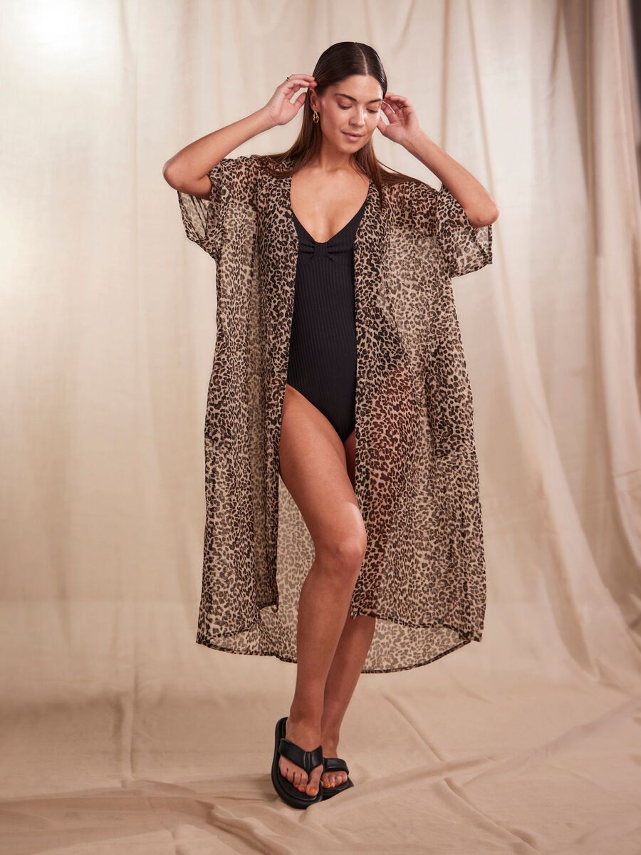 Pieces Leopard Print Kaftan