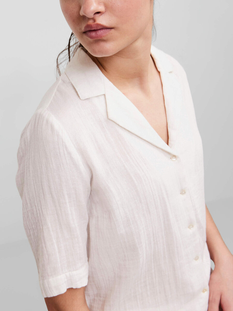 PCSTINA 2/4 SHIRT - CLOUD DANCER or CITRUS
