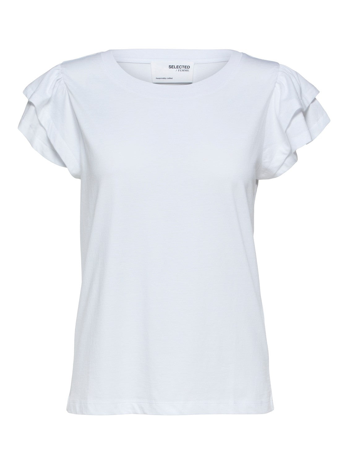 SLFCAMILA SS RUFFLE TEE