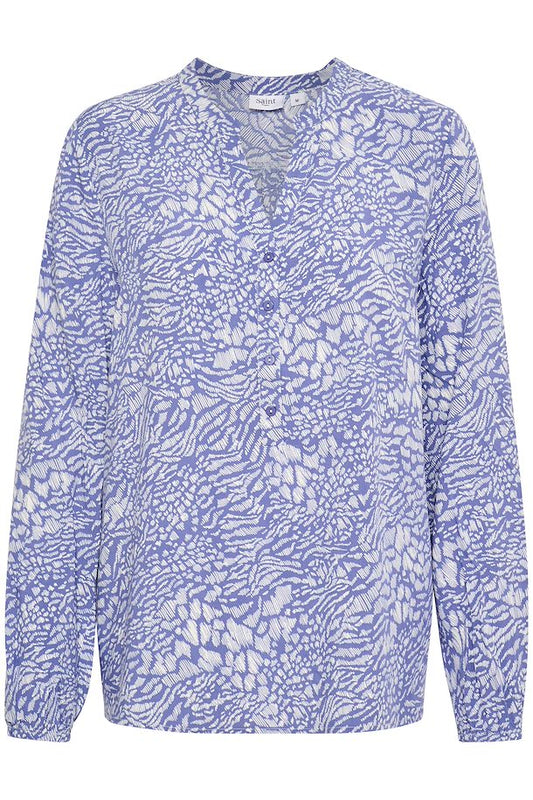 Eda Shirt - Velvet Morning Animal Stripe