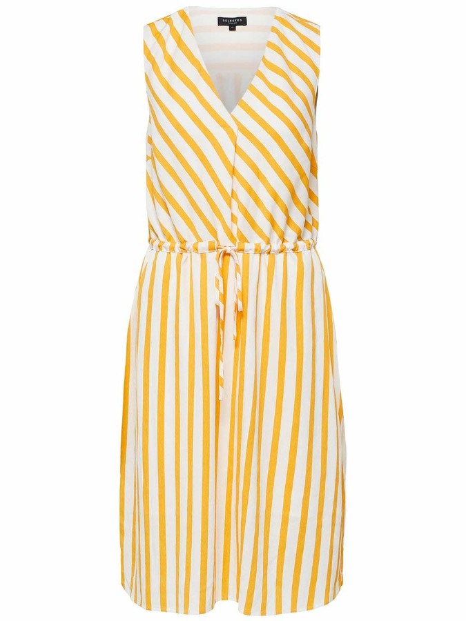 Radiant yellow stripe dress