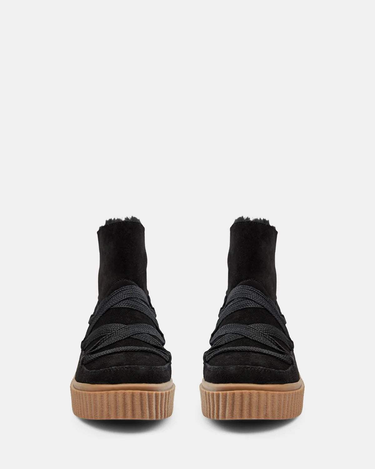 Black suede boots