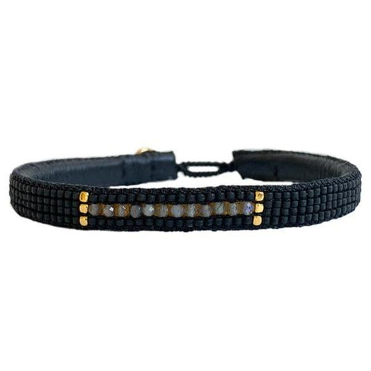 Stone Line Bracelet - Black