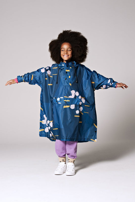 Kids Japanese Blossom Poncho