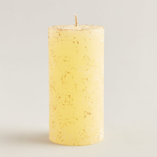 Inspiritus Scented Gold Marbled Pillar Candle