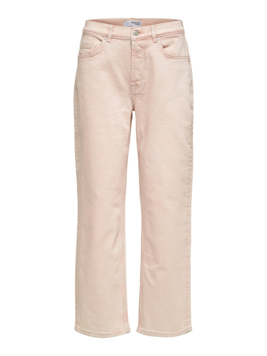 STRAIGHT LEG PASTEL JEANS - Peach Whip