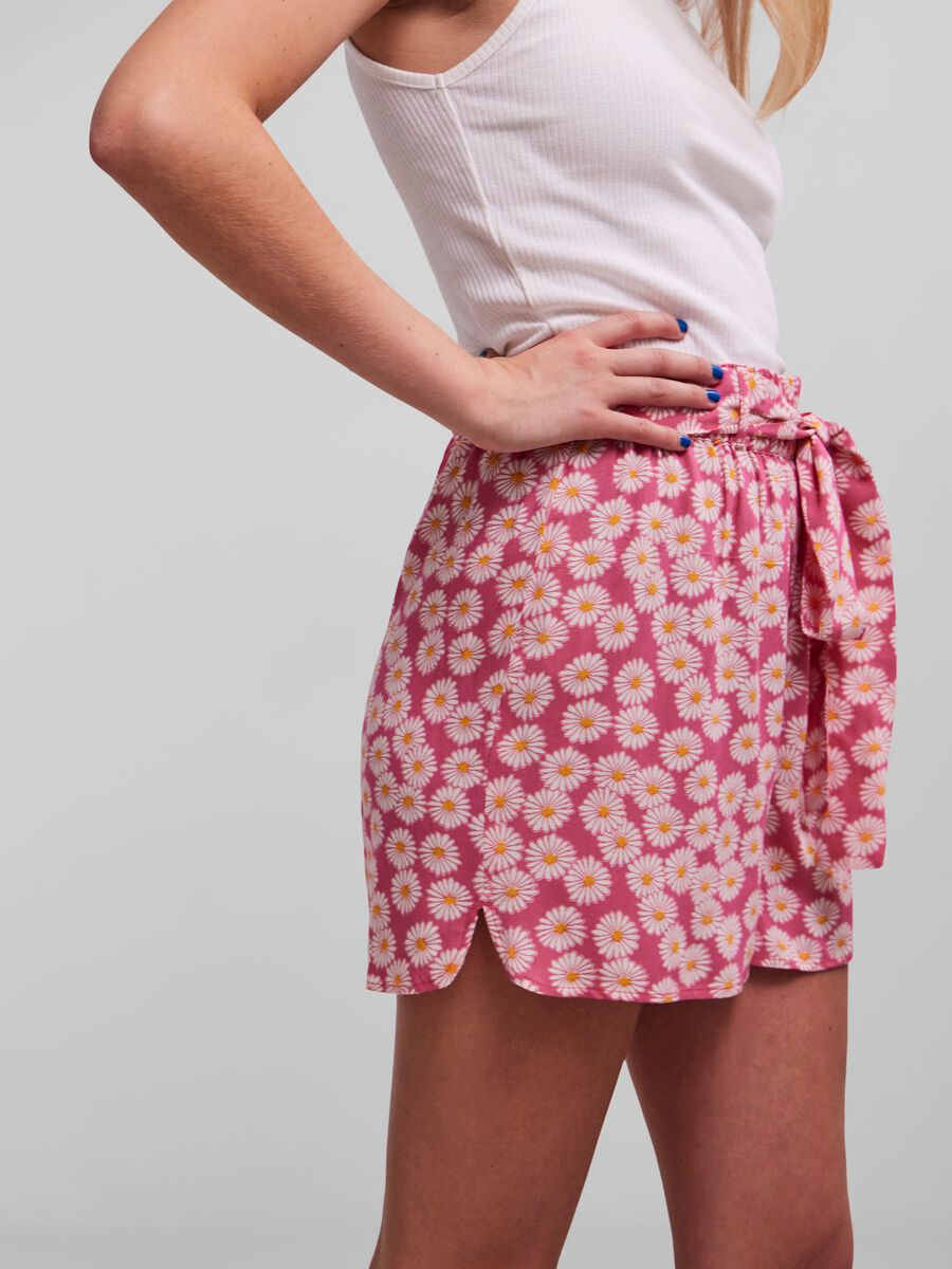 Pcnya High Waisted Shorts - Fruit Dove Daisy