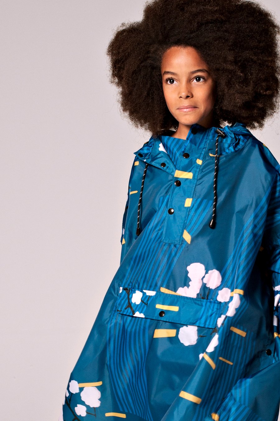 Kids Japanese Blossom Poncho