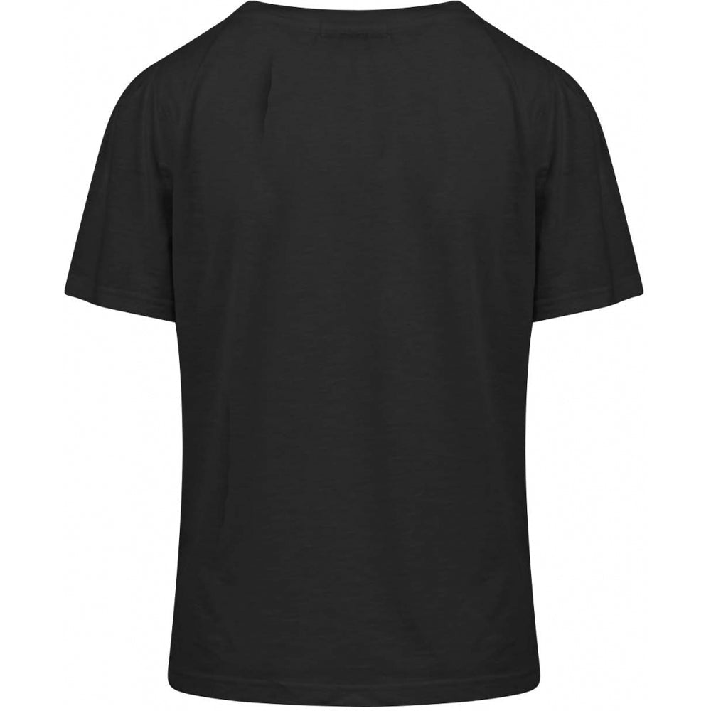 T-Shirt with Puff Sleeve - Black