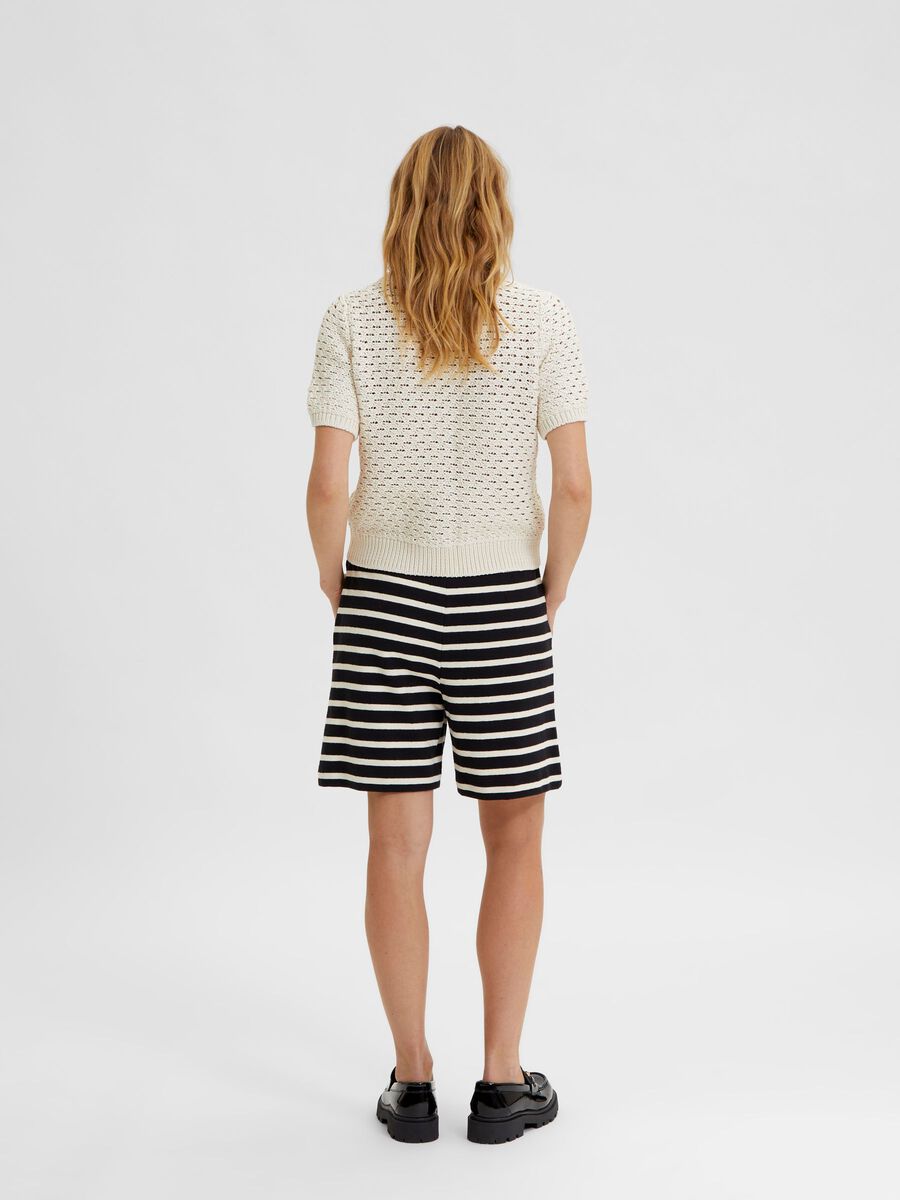 Black Striped Shorts