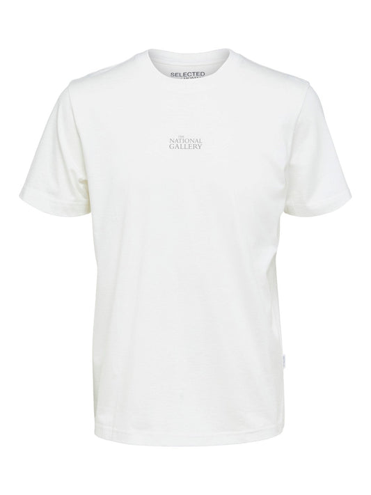 SLHBOREN PRINT SS O-NECK TEE