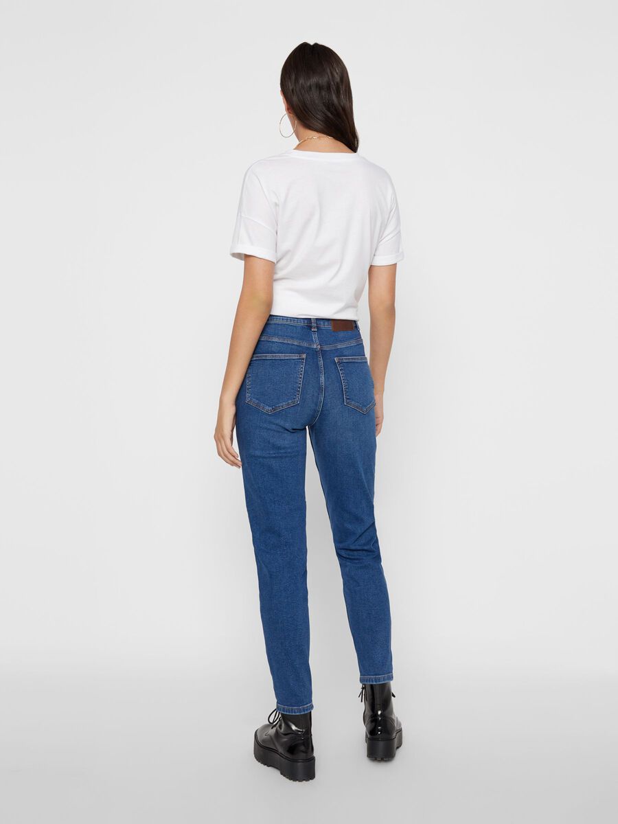 High Waist Mom Blue Denim Jeans