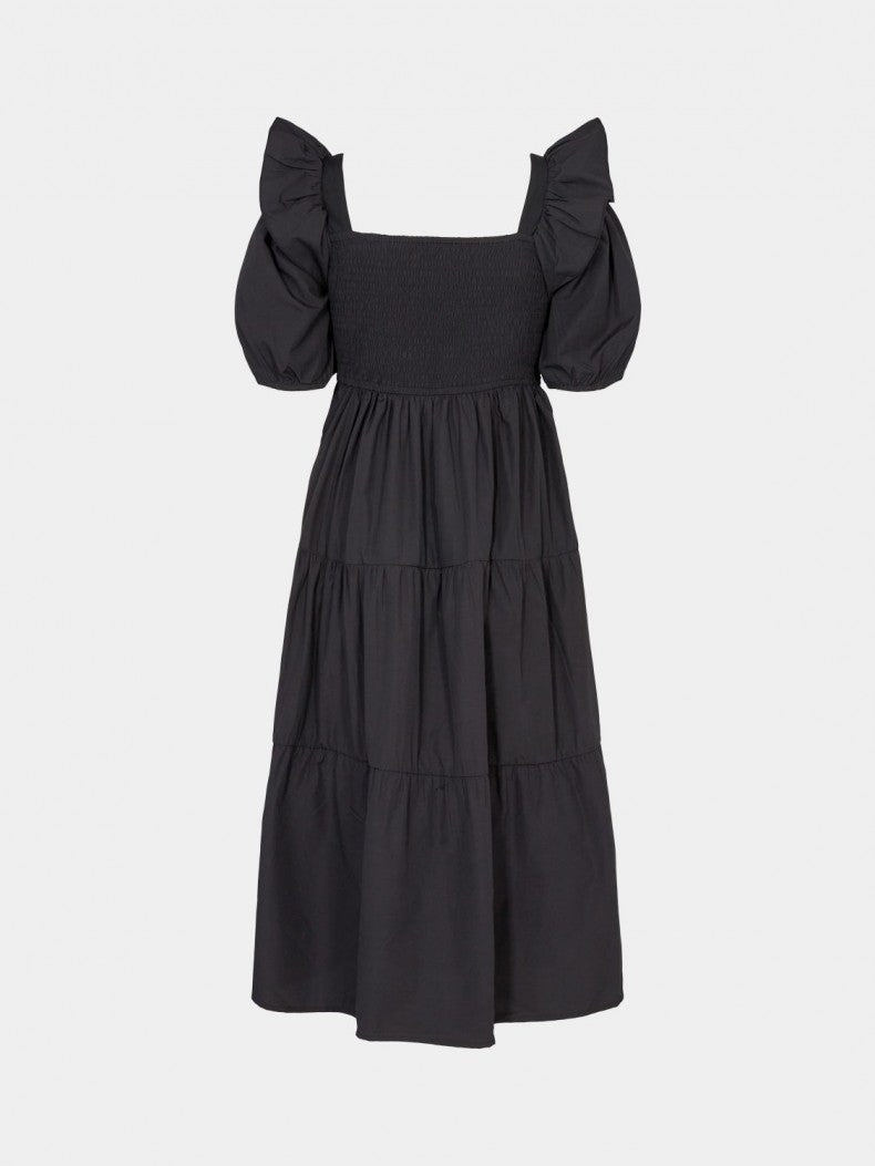 Puff Sleeve Dress - Black