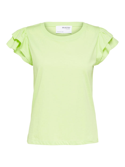SLFCAMILA SS RUFFLE TEE