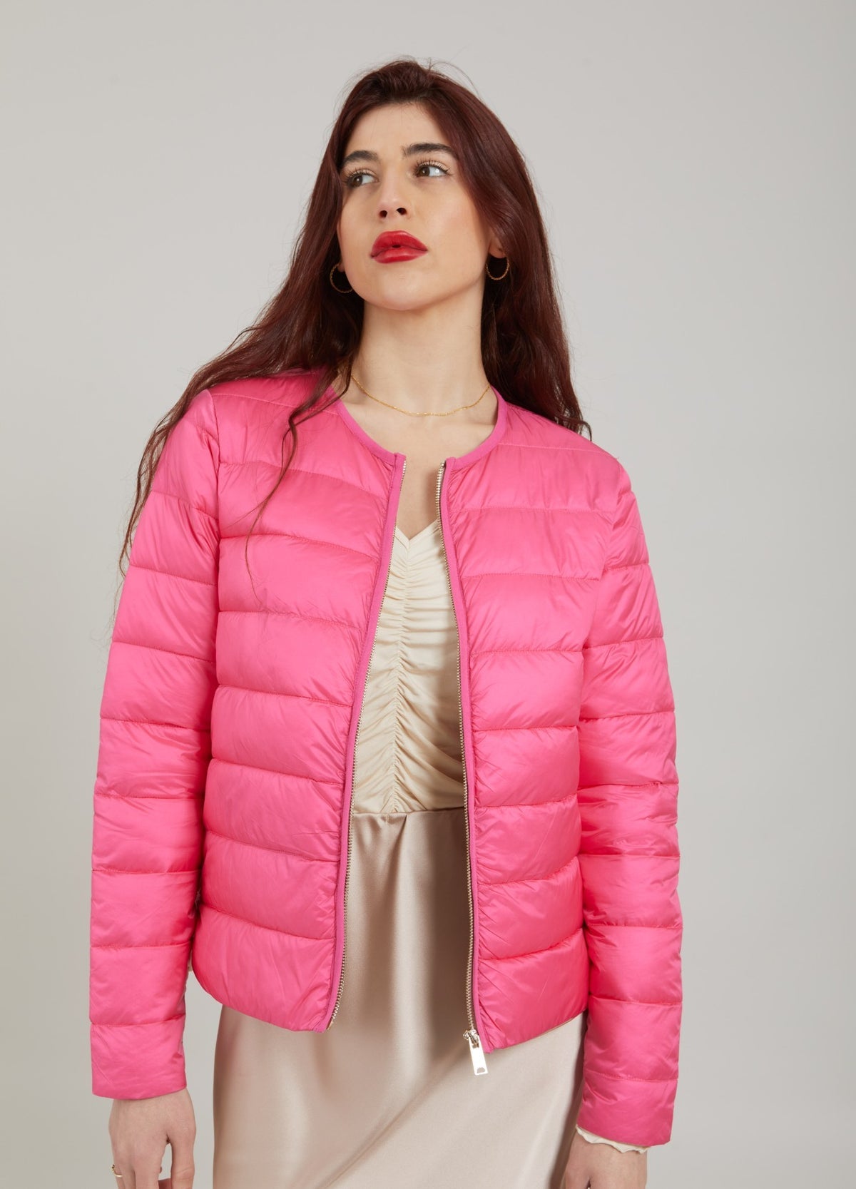 CC Emma Quilted Jacket - Two choices of colours, Pink and Sand