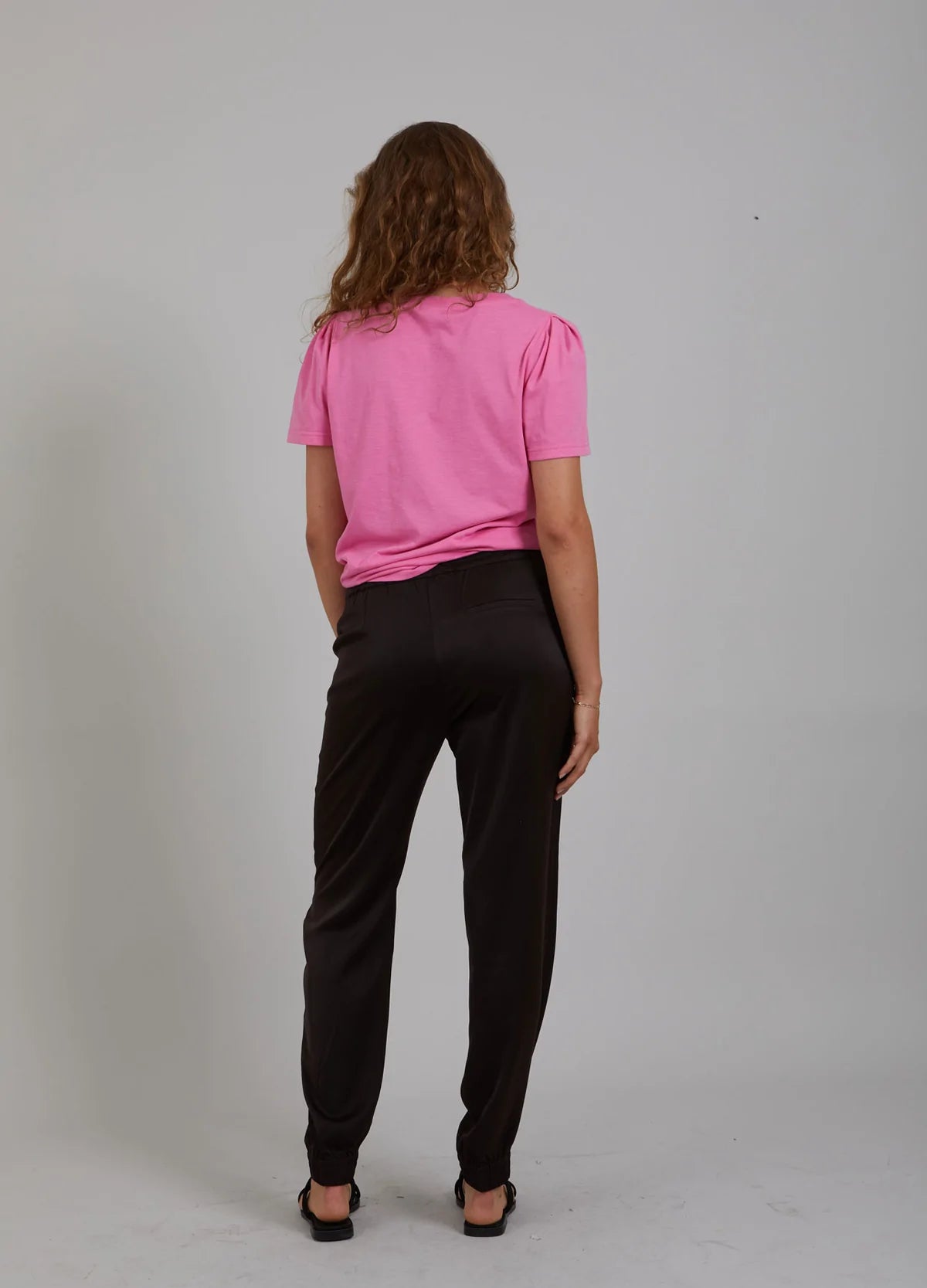 T-shirt With Pleats - Diva Pink
