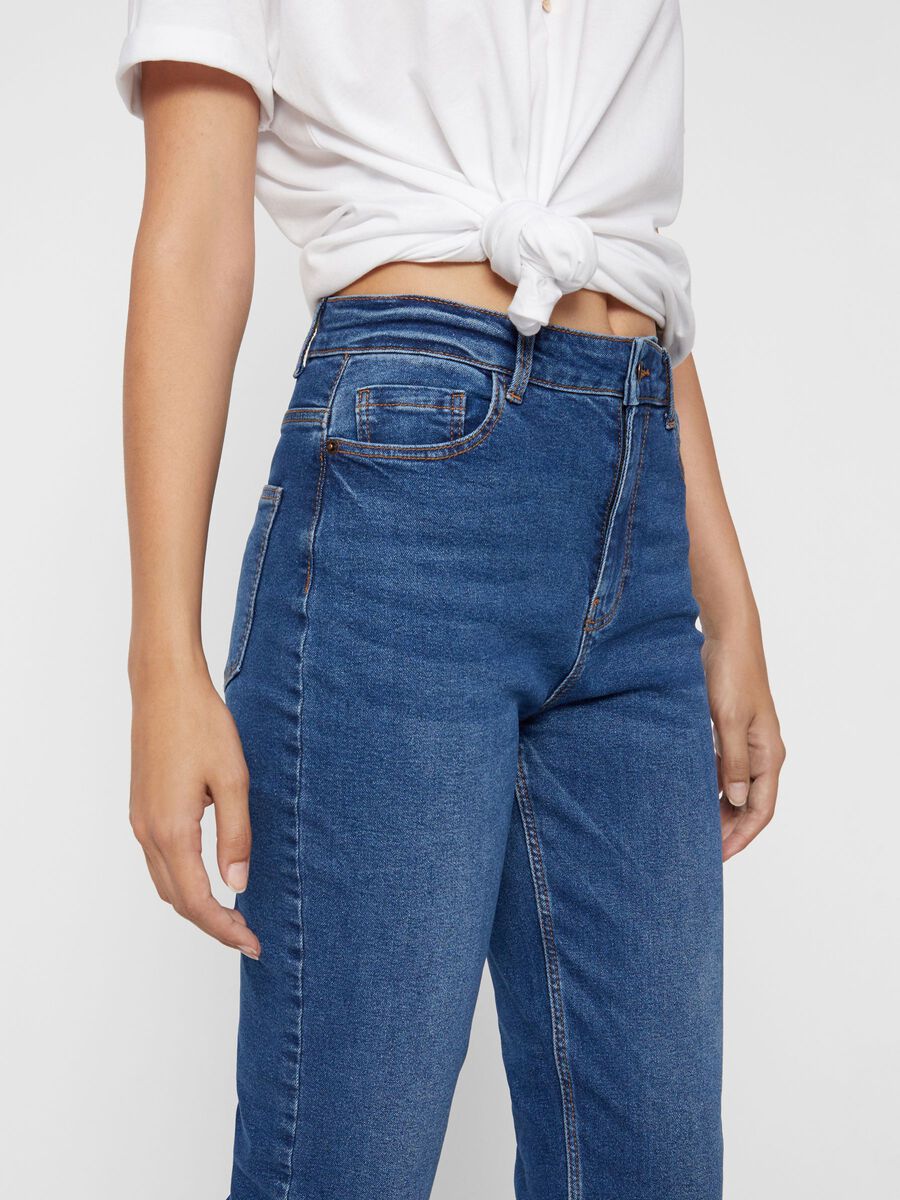 High Waist Mom Blue Denim Jeans