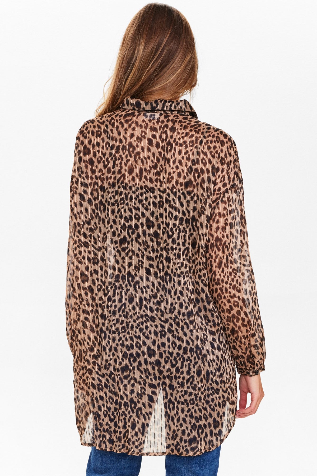 Numph Nueliz long shirt in Caviar
