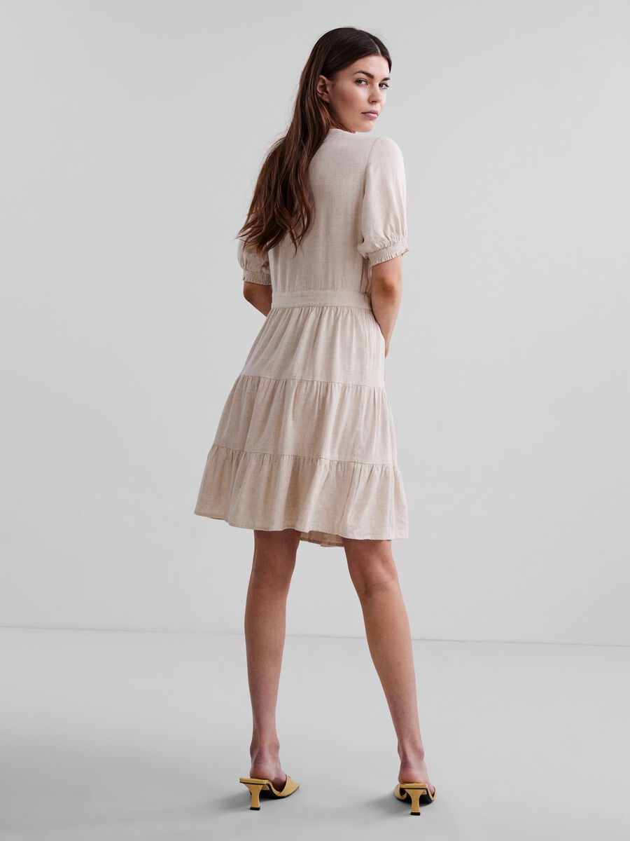Yasflaxa Wrap Dress - Beige
