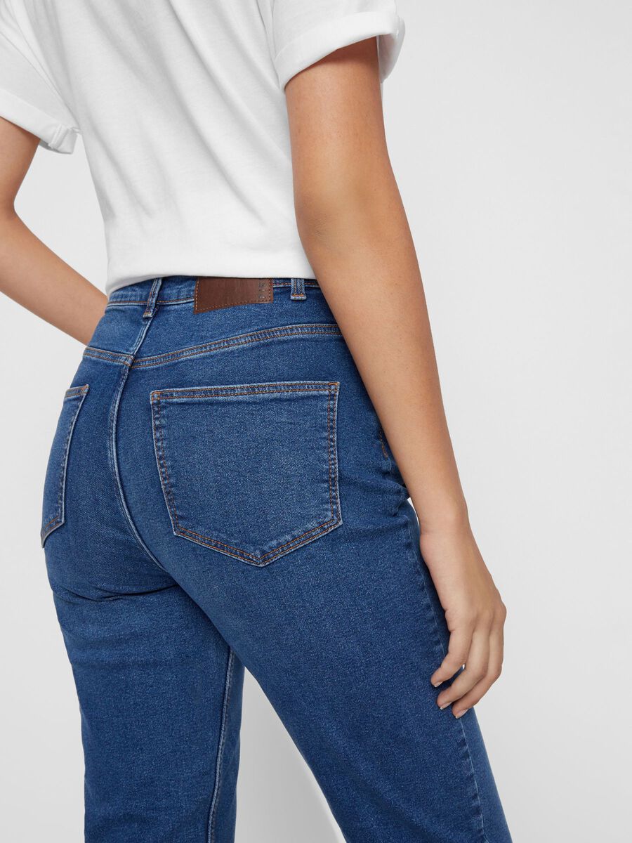 High Waist Mom Blue Denim Jeans