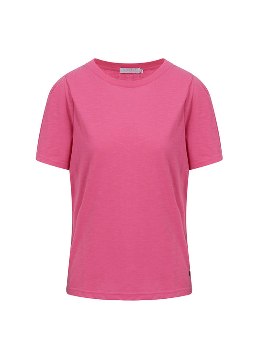 T-Shirt With Puff Sleeve - High Pink