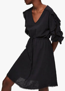 SLFJENNY 3/4 SHORT DRESS - Black
