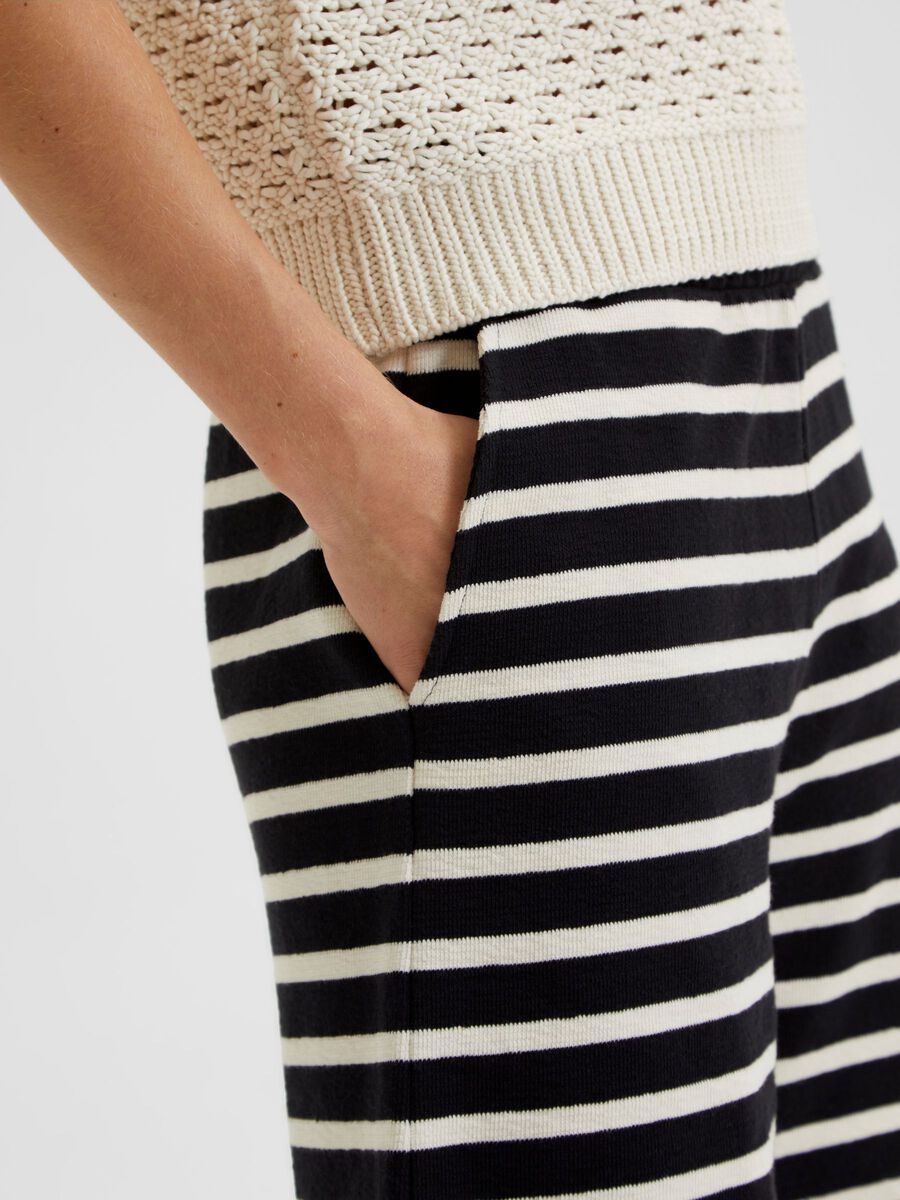 Black Striped Shorts