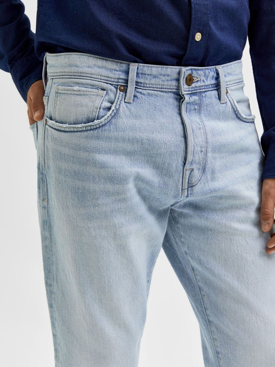 Slim Tapered Fit Light Blue Denim Jeans