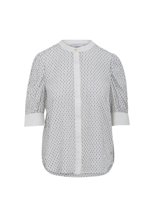 White Blouse With Stripes