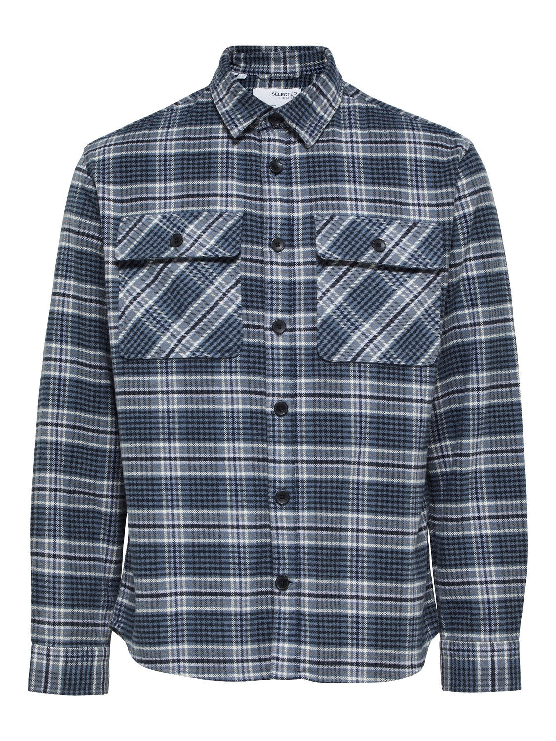 Kaspar overshirt - dark sapphire checks