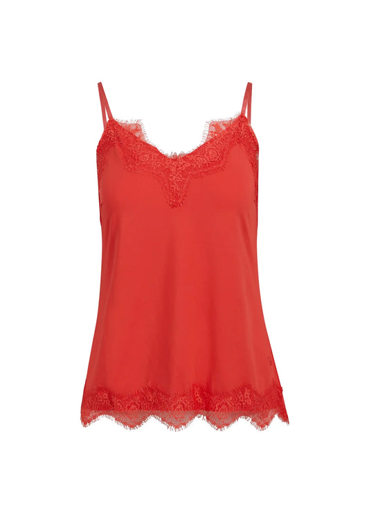 CC Heart Rosie Lace Top - Red Lips