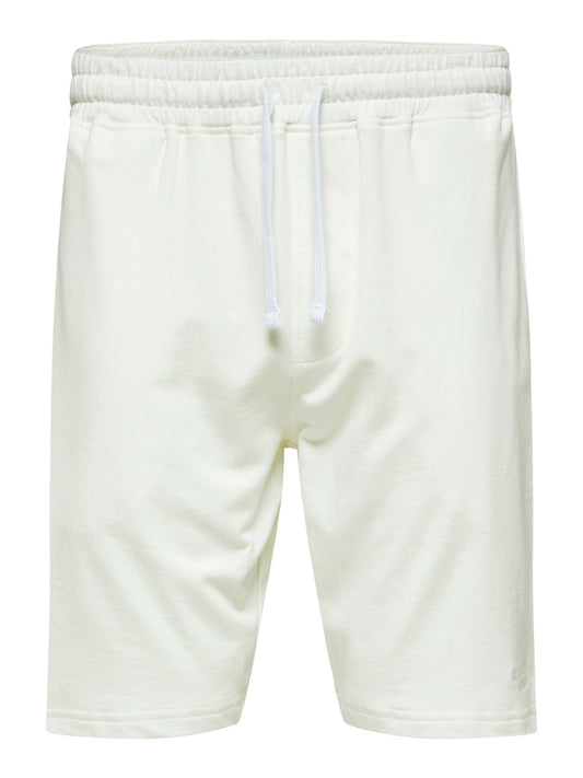SLHORION SWEAT SHORTS - Egret