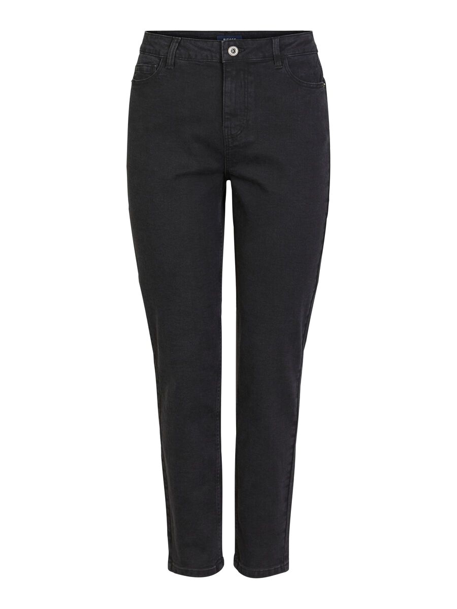 Black Stretchy High Waist Mom Jeans