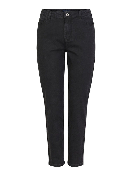 Black Stretchy High Waist Mom Jeans