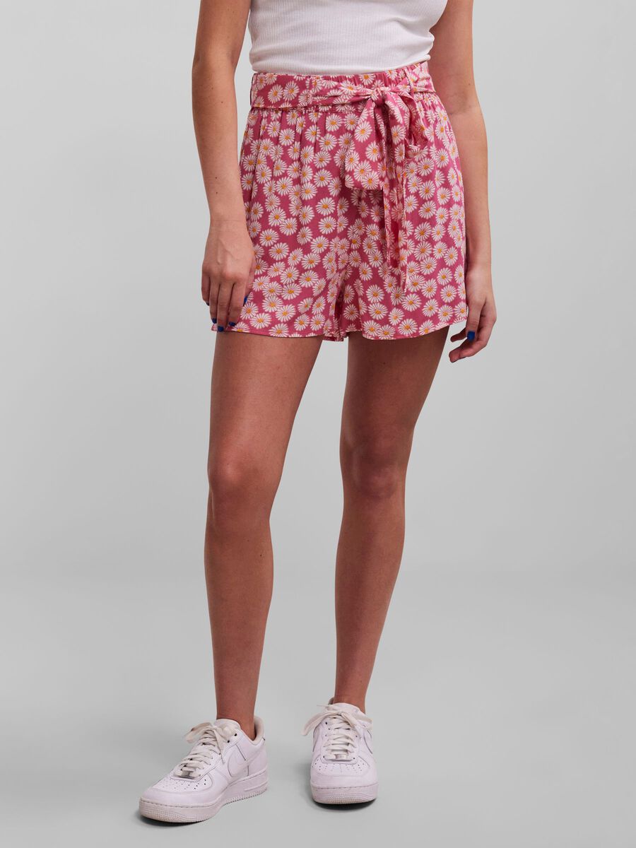 Pcnya High Waisted Shorts - Fruit Dove Daisy
