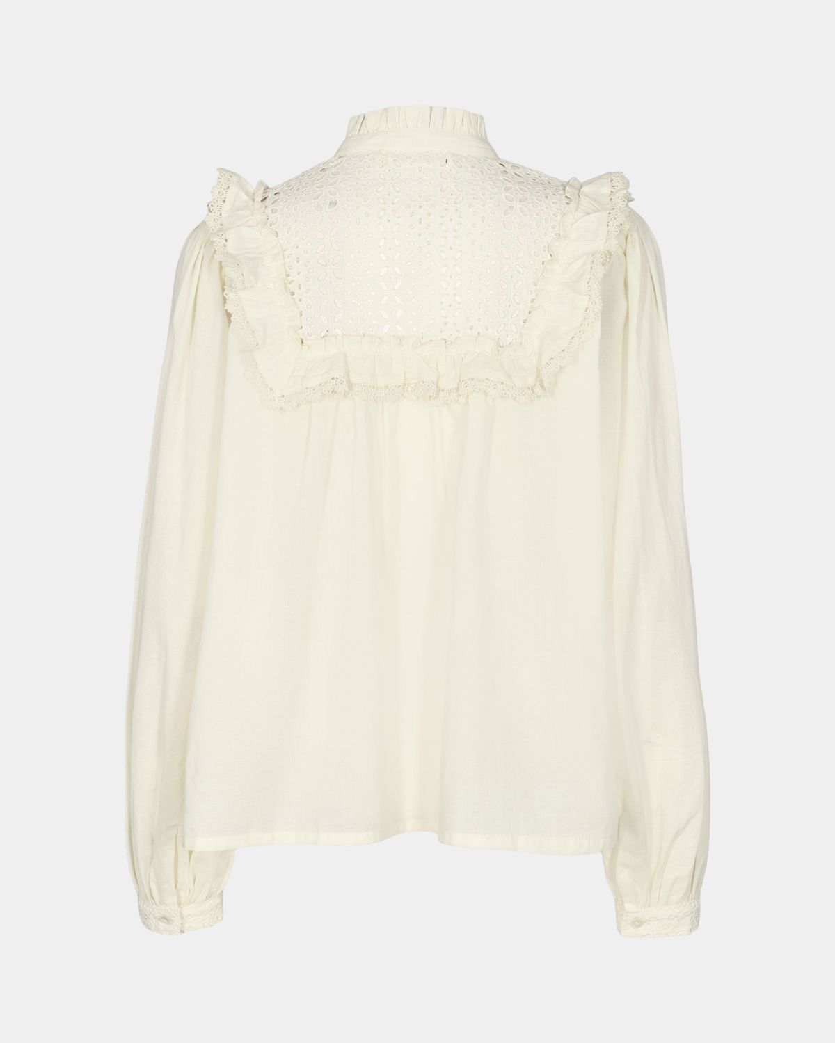 Antique White Embroidery Anglaise Blouse