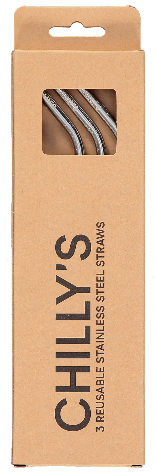 Chilly’s 3-pack Reusable Stainless Steel Straws