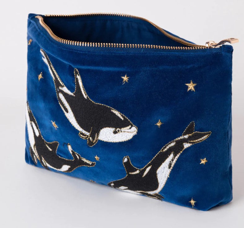 Cobalt Velvet Orca Everyday Pouch