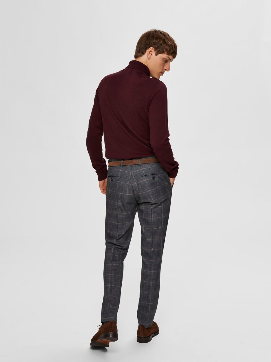 knitted roll neck - wine tasting melange